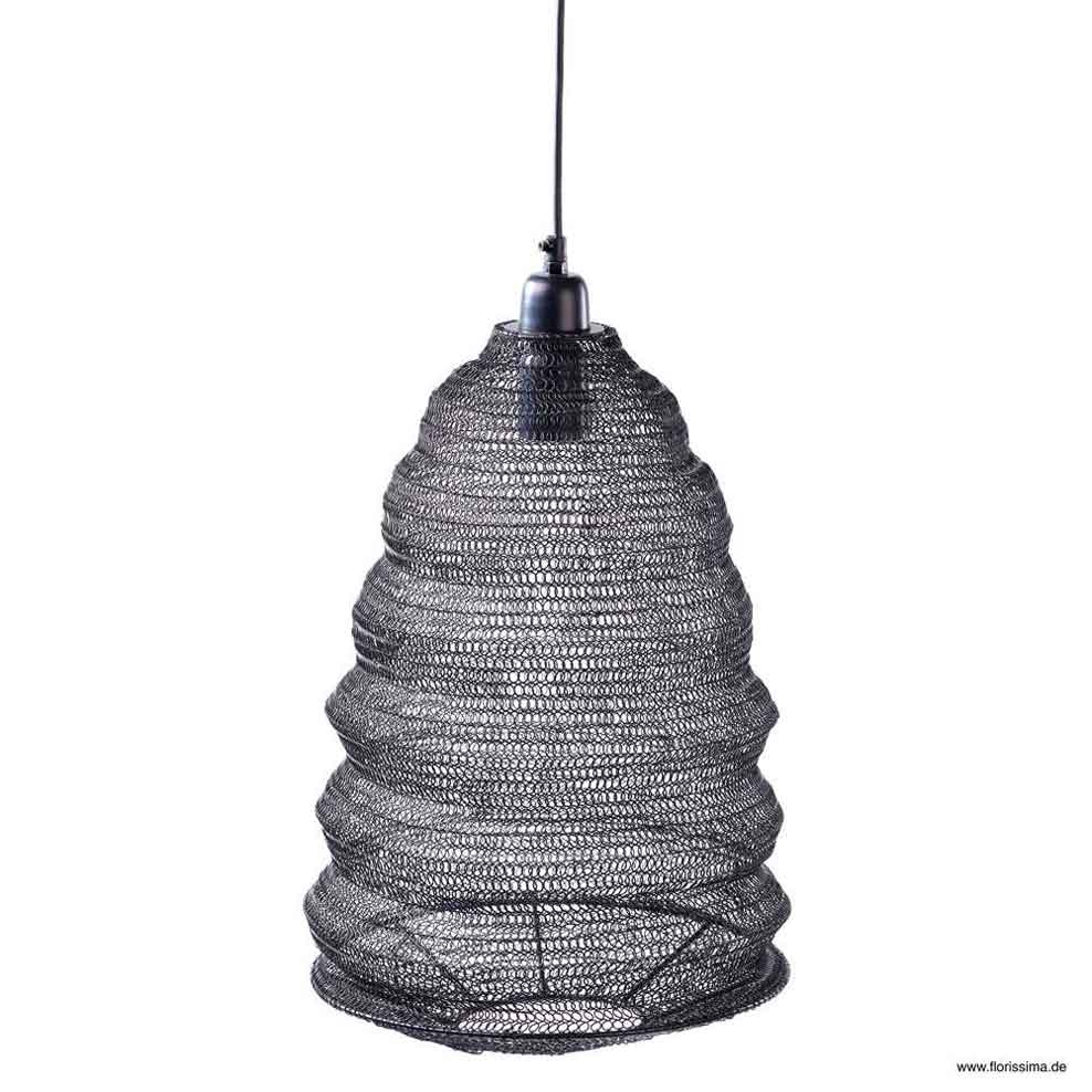 DRAHT LAMPE ZUM HÄNGEN L 49CM SCHWARZ