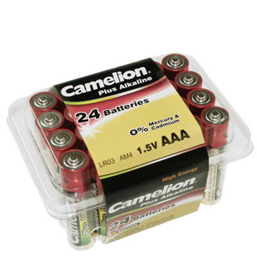 BATTERIE LR3 AAA BOX 24 ST. CAMELION PLUS L 5CM ROT,GOLD