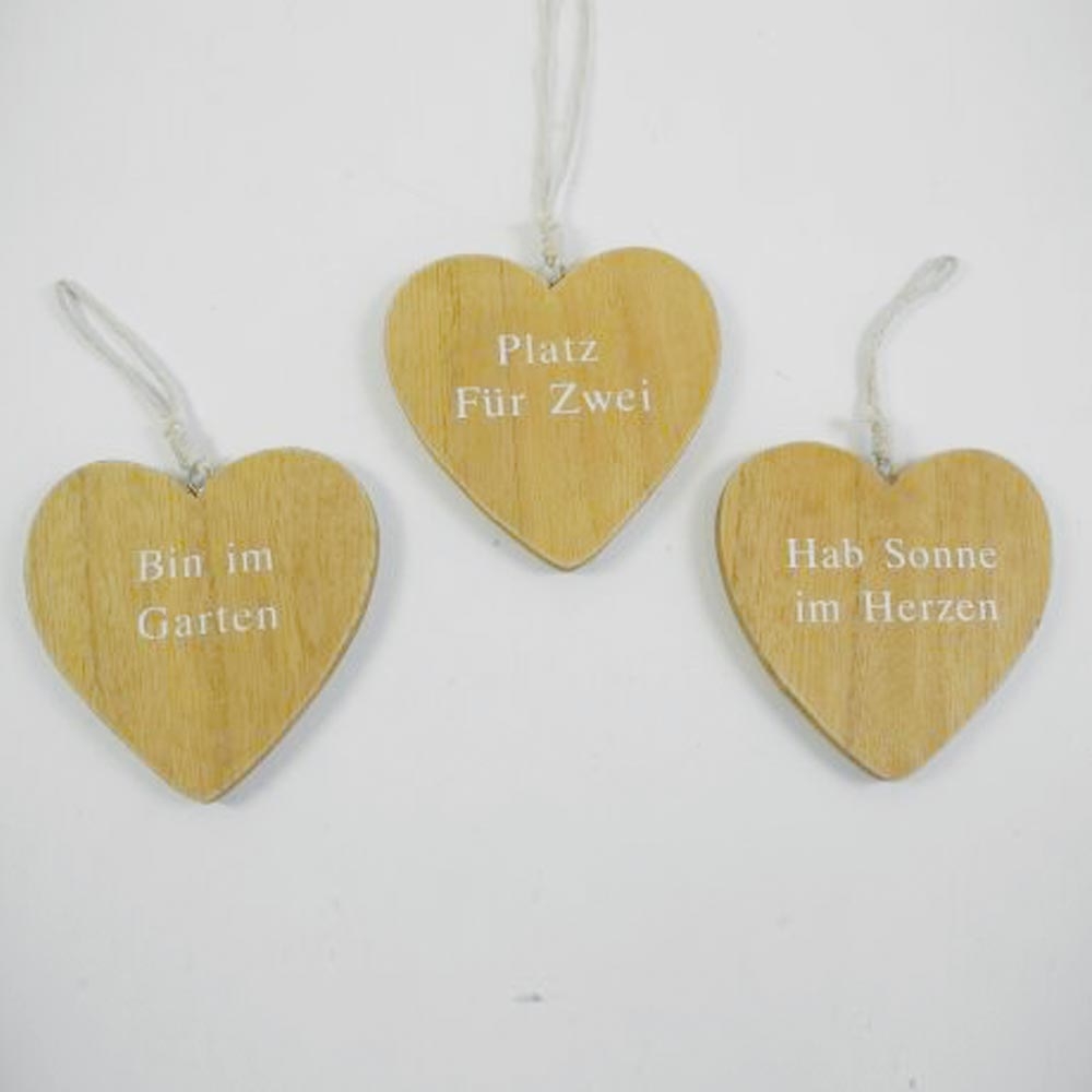 Holz Herz Mit Spruch L 11cm Natur