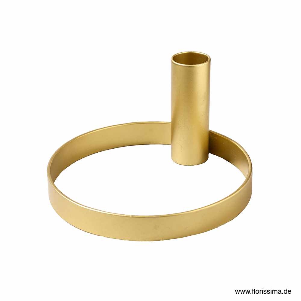 Metall Kerzenhalter Am Ring 12x6 5cm Gold