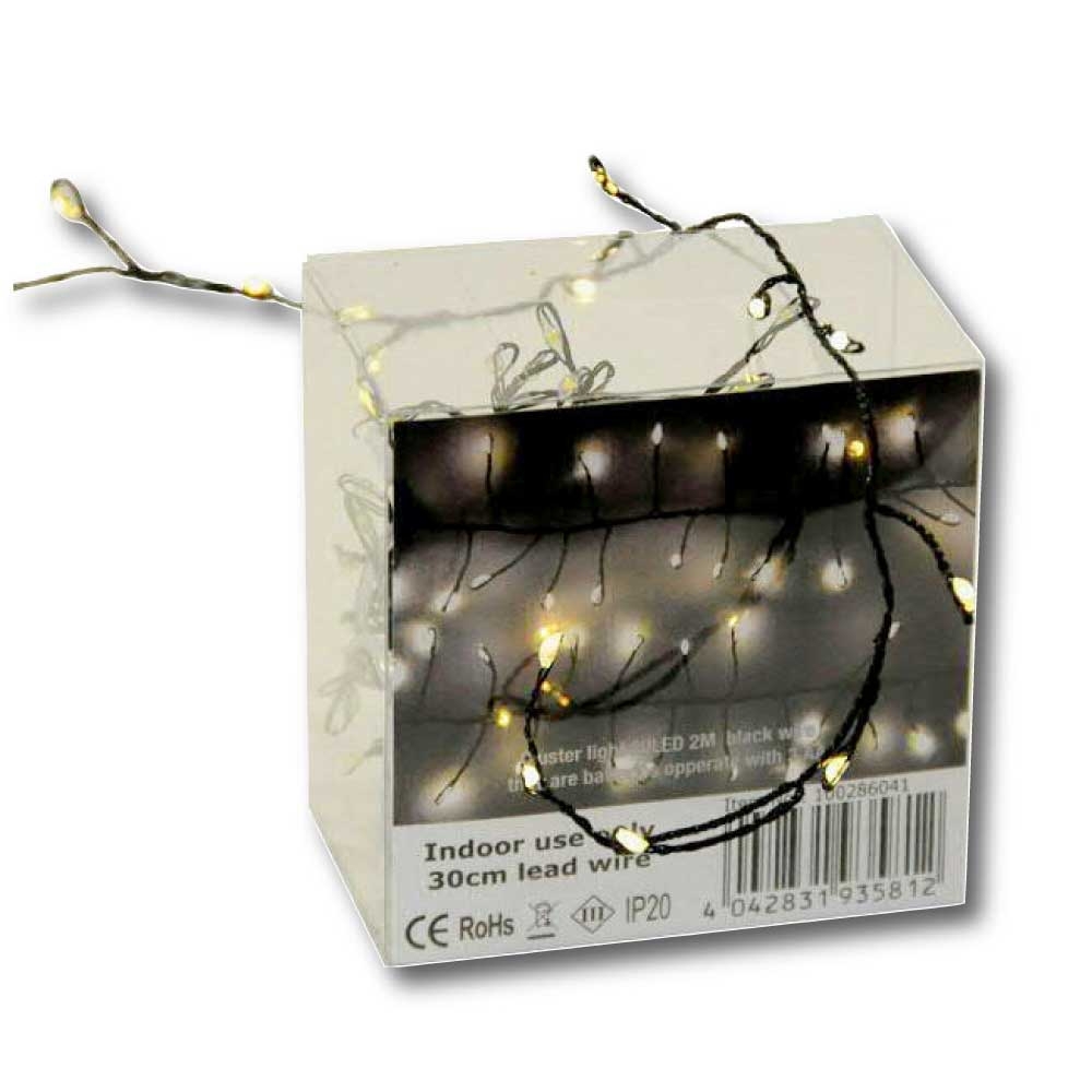 LED MICRO CLUSTER KETTE 80 LED L2M SCHWARZ,WW