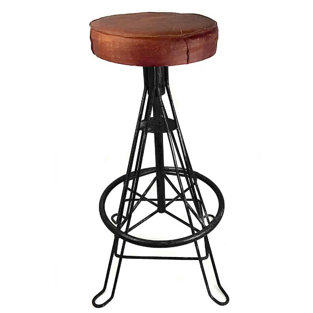 METALL BARHOCKER FUß RUND H 80CM BRAUN