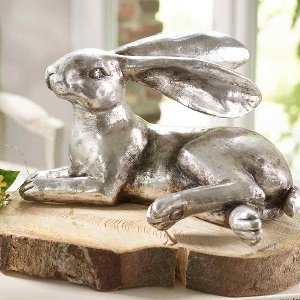 POLY HASE LIEGEND L30CM SILBER